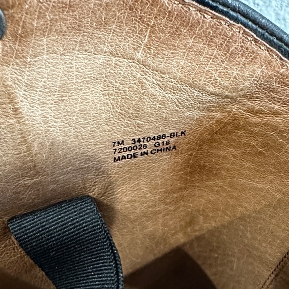 Frye Jolene Pull On Black Leather Boots Tall Heel Womens 7 - Picture 11 of 12